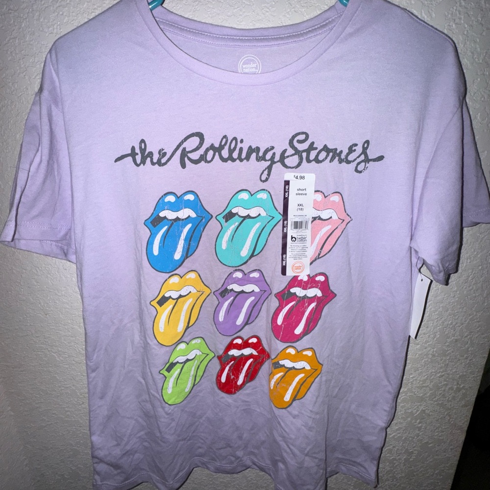 Wonder Nation Purple Short Sleeve Tee with Graphic Design